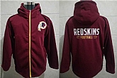 Washington Redskins Burgundy Red Full Zip All Stitched Hooded Sweatshirt,baseball caps,new era cap wholesale,wholesale hats